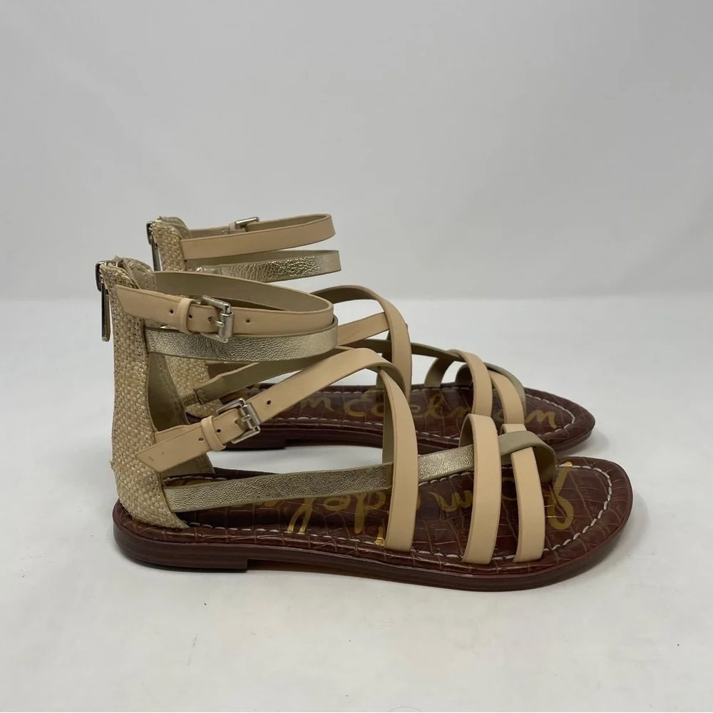 Sam Elderman Gibbs Leather Strappy Gladiator Sandals - NWT - Picture 6 of 11